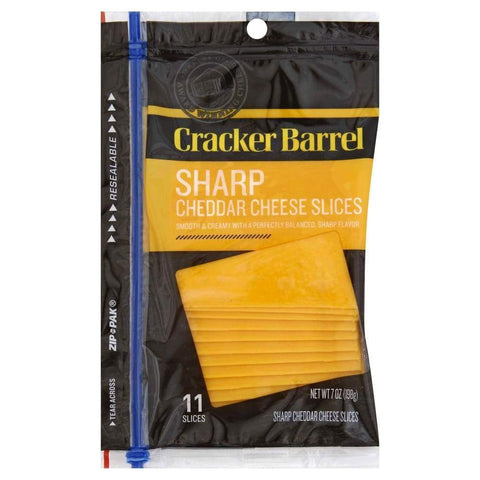 Cheese Sharp Cheddar Narrow Base Sliced 7Oz 