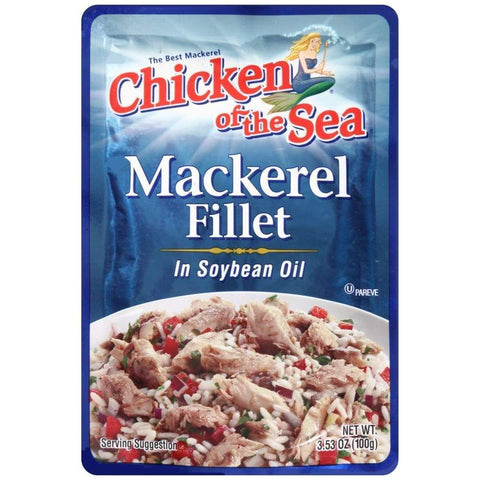 Chicken Of The Sea Mackerel In Soy Oil Pouch 3.53 Oz 