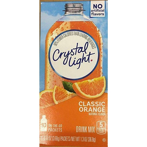 Crystal Light On The Go Powdered Soft Drink Classic Orange Sunrise 