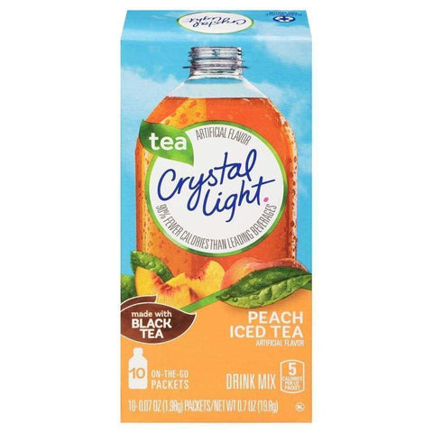 Crystal Light On The Go Powdered Soft Drink Peach Tea 