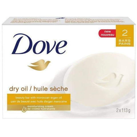 Dove Bar Soap Moroccan Argan Dry Oil With Moisturizing Cream 2 Bars 
