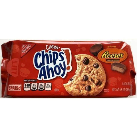 Nabisco Chips Ahoy Cookies Chewy Made W/Reeses Pb Cups, 9.5 Oz. 