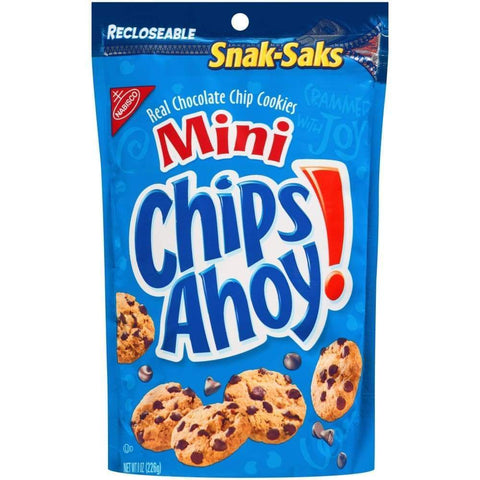 Nabisco Chips Ahoy Lunchbox Cookies Snak Saks Mini, 8 Oz. 