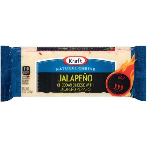 Natural Cheese Cheddar & Jalapeno Chunks 8Oz 